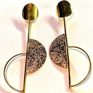 Designer XL metal earrings